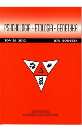Psychologia-Etologia-Genetyka nr 26/2012 - Ebook