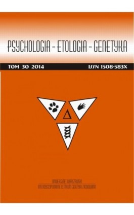 Psychologia-Etologia-Genetyka nr 30/2014 - Włodzimierz Oniszczenko - Ebook