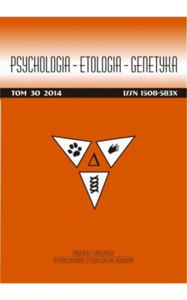 Psychologia-Etologia-Genetyka nr 30/2014 - Włodzimierz Oniszczenko - Ebook