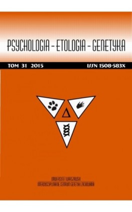 Psychologia-Etologia-Genetyka nr 31/2015 - Marta Witkowska - Ebook