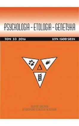 Psychologia-Etologia-Genetyka nr 33/2016 - Włodzimierz Oniszczenko - Ebook