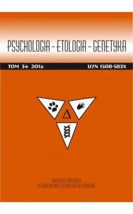 Psychologia-Etologia-Genetyka nr 34/2016 - Włodzimierz Oniszczenko - Ebook