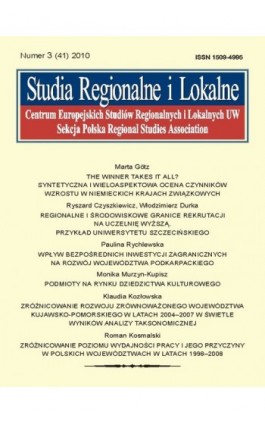 Studia Regionalne i Lokalne nr 3(41)/2010 - Ebook