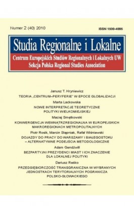 Studia Regionalne i Lokalne nr 2(40)/2010 - Ebook