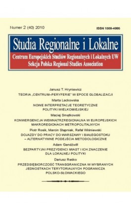 Studia Regionalne i Lokalne nr 2(40)/2010 - Ebook