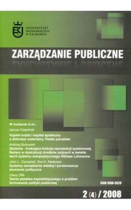 Zarządzanie Publiczne nr 2(4)/2008 - Ebook