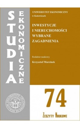 Studia Ekonomiczne. Inwestycje i nieruchomości. Wybrane zagadnienia. SE 74 - Ebook - 978-83-7246-664-8