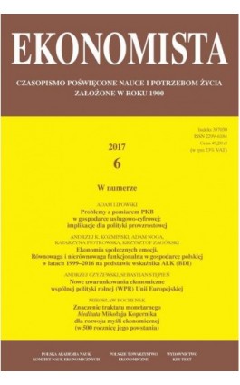 Ekonomista 2017 nr 6 - Praca zbiorowa - Ebook