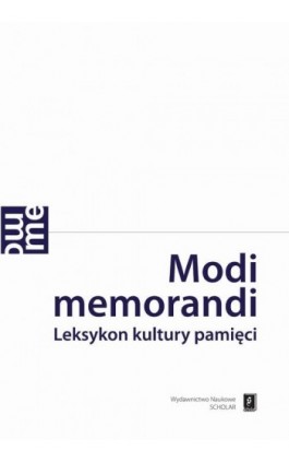 Modi memorandi - Magdalena Saryusz-Wolska - Ebook - 978-83-7383-661-7