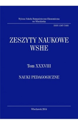 Zeszyty Naukowe WSHE, t. XXXVIII, Nauki Pedagogiczne - Ebook