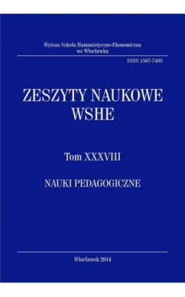 Zeszyty Naukowe WSHE, t. XXXVIII, Nauki Pedagogiczne - Ebook