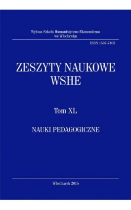 Zeszyty Naukowe WSHE, t. XL, Nauki Pedagogiczne - Ebook