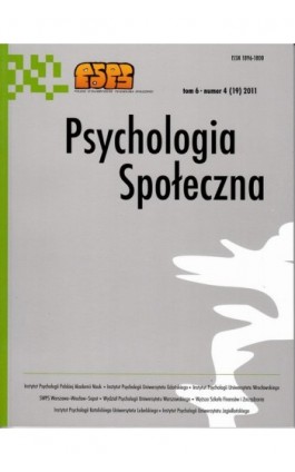 Psychologia Społeczna nr 4(19)/2011 - Ebook