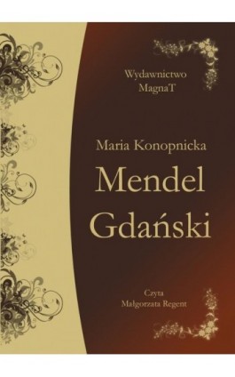 Mendel Gdański - Maria Konopnicka - Audiobook - 9788365449207