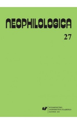 „Neophilologica” 2015. Vol. 27: La perception en langue et en discours - Ebook
