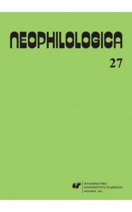 Neophilologica 2015. Vol. 27: La perception en langue et en discours - Ebook