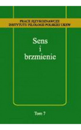 Sens i brzmienie - Ebook - 978-83-8090-033-2