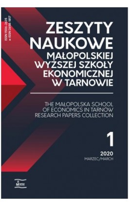 Zeszyty Naukowe Małopolskiej Wyższej Szkoły Ekonomicznej w Tarnowie 1/2020 - Ebook