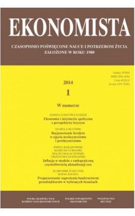 Ekonomista 2014 nr 1 - Praca zbiorowa - Ebook