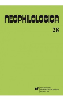 „Neophilologica” 2016. Vol. 28 - Ebook