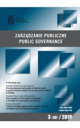 Zarządzanie Publiczne nr 3(49)/2019 - Elżbieta Izabela Szczepankiewicz - Ebook