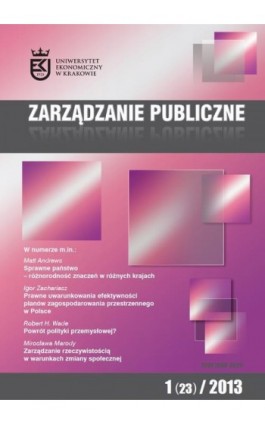 Zarządzanie Publiczne nr 1(23)/2013 - Ebook