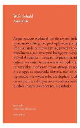 Austerlitz - W. G. Sebald - Ebook - 978-83-66267-46-6