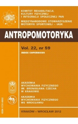 ANTROPOMOTORYKA 59/2012 - Praca zbiorowa - Ebook