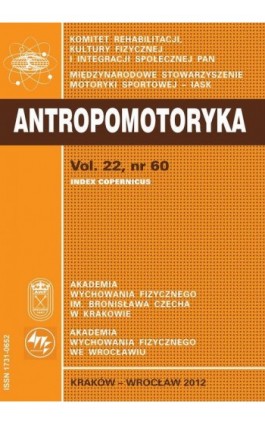 ANTROPOMOTORYKA 60/2012 - Praca zbiorowa - Ebook
