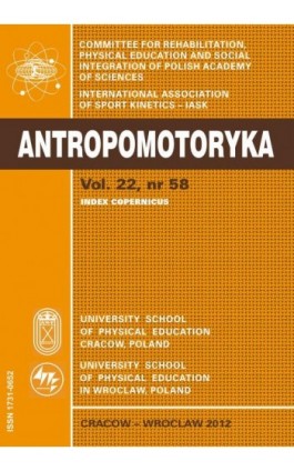 ANTROPOMOTORYKA 58/2012 - Praca zbiorowa - Ebook