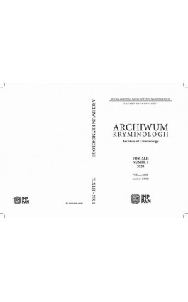 Archiwum Kryminologii t. XLII Archives of Criminology - Ebook