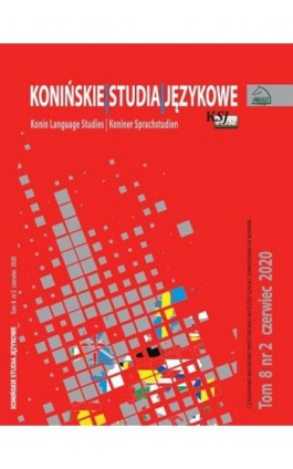 Konińskie Studia Językowe Tom 8 Nr 2 2020 - Ebook