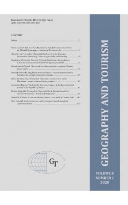 Geography and Tourism 2020, volume 8 number 1 - Ebook