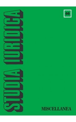 Studia Iuridica, nr 66 - Ebook