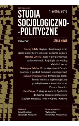 Studia Socjologiczno-Polityczne 2016/1-2 (05) - Ebook