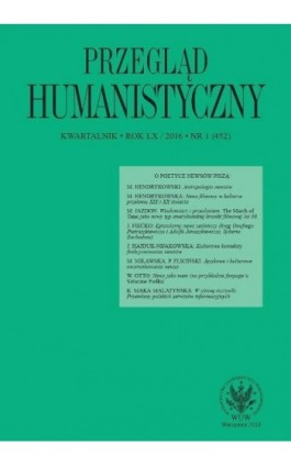 Przegląd Humanistyczny 2016/1 (452) - Ebook