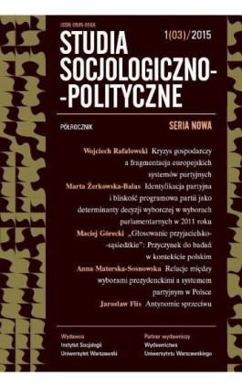 Studia Socjologiczno-Polityczne 2015/1 (03) - Ebook
