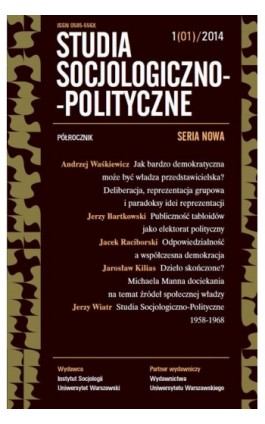 Studia Socjologiczno-Polityczne 2014/1 (1) - Praca zbiorowa - Ebook