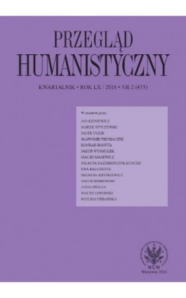 Przegląd Humanistyczny 2016/2 (453) - Praca zbiorowa - Ebook