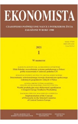 Ekonomista 2021 nr 1 - Praca zbiorowa - Ebook