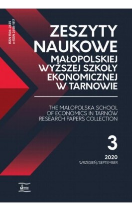 Zeszyty Naukowe Małopolskiej Wyższej Szkoły Ekonomicznej w Tarnowie 3/2020 - Ebook