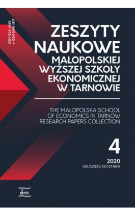 Zeszyty Naukowe Małopolskiej Wyższej Szkoły Ekonomicznej w Tarnowie 4/2020 - Ebook