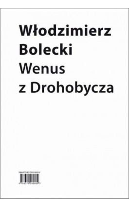 Wenus z Drohobycza - Włodzimierz Bolecki - Ebook - 978-83-7908-057-1