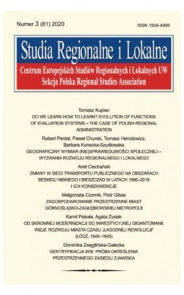 Studia Regionalne i Lokalne nr 3(81)/2020 - Tomasz Kupiec - Ebook