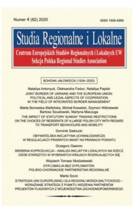 Studia Regionalne i Lokalne nr 4(82)/2020 - Nataliya Antonyuk - Ebook
