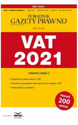 Vat 2021 Podatki Część 2 - Praca zbiorowa - Ebook - 978-83-8137-859-8