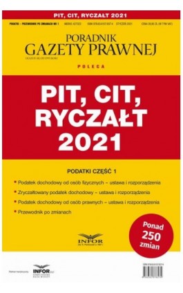 PIT CIT Ryczałt 2021 Podatki Część 1 - Praca zbiorowa - Ebook - 978-83-8137-857-4