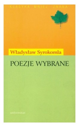 Poezje wybrane (Władysław Syrokomla) - Władysław Syrokomla - Ebook - 978-83-242-1070-1