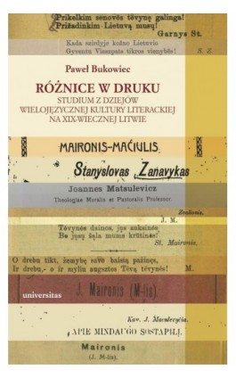 Różnice w druku - Paweł Bukowiec - Ebook - 978-83-242-3279-6