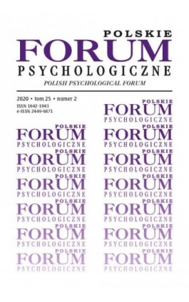 Polskie Forum Psychologiczne tom 25 numer 2 - Hanna Liberska - Ebook